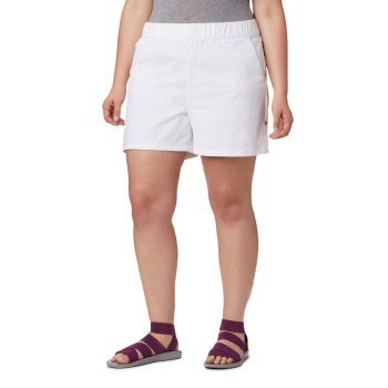 Columbia Ženske Kratke Hlače - Firwood Camp II Plus Size Bijele | DOLT-19352